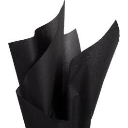 Black Tissue Paper Squares, Bulk 24 Sheets, Presents by Feronia