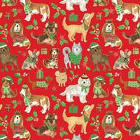 Canine Christmas Gift Wrap Paper