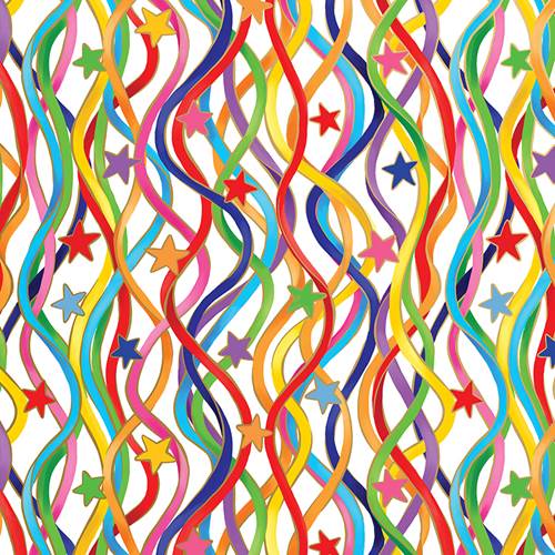 Celebration Streamers Gift Wrap Paper