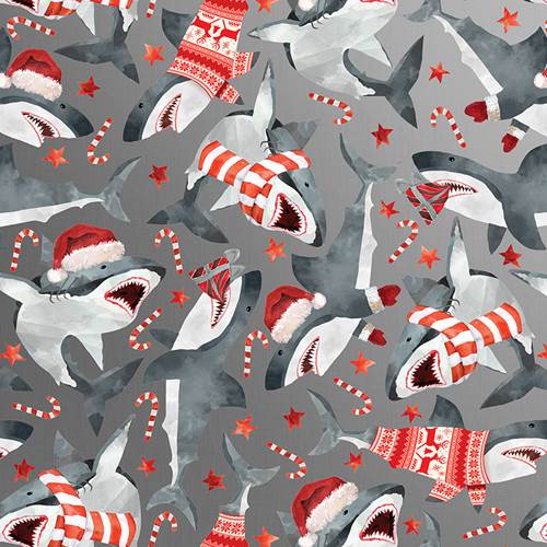 Christmas Shark Gift Wrap Paper