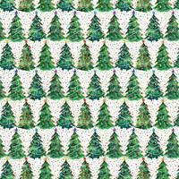 Christmas Trees Gift Wrap Paper