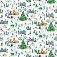 Christmas Village Gift Wrap Paper