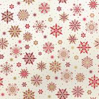 Fancy Flakes Red Gold Gift Wrap Paper