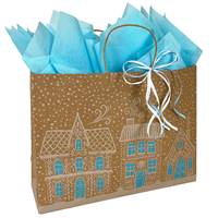 Gingerbread Village Paper Shopping Bags (Vogue - Full Case)  