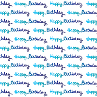 Happy Birthday Blue Gift Wrap Paper Sullivan Gift Wrap Paper