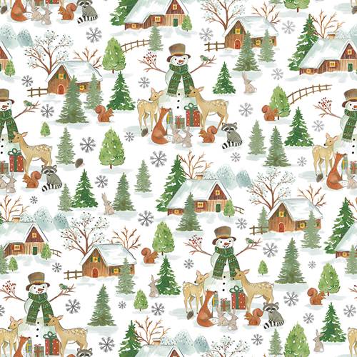 Holiday Woodland Gift Wrap Paper