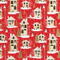 Hometown Holiday Gift Wrap Paper