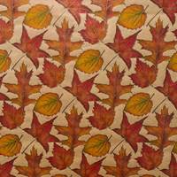 Leaves on Kraft Gift Wrap Paper Sullivan Gift Wrap Paper