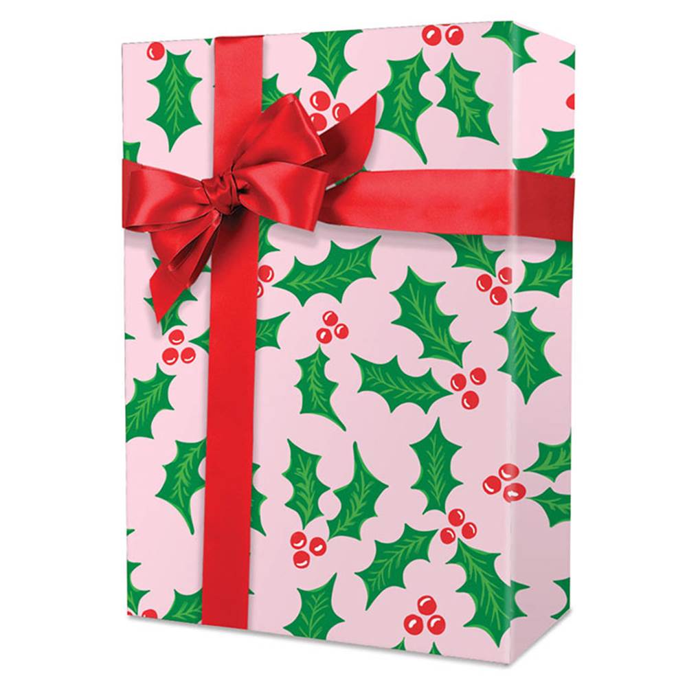 Holly Gift Wrapping Paper in Red and Green – beve!