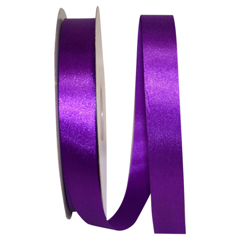 Plum Purple Ribbon, Double Faced Satin Ribbon, Widths Available: 1 1/2, 1,  6/8, 5/8, 3/8, 1/4, 1/8 