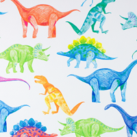 Sketch Dinosaurs Gift Wrap Paper Sullivan Gift Wrap Paper