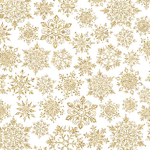 Sparkleflake Gold White Gift Wrap Paper