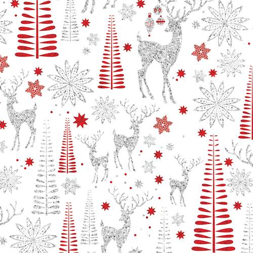 Sparkling Reindeer Gift Wrap Paper