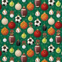 Sports Ornament Gift Wrap Paper