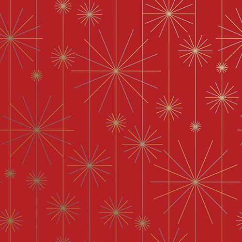 Starburst Red Gift Wrap Paper