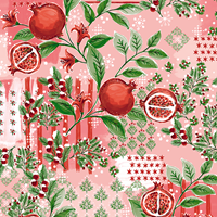 Winter Pomegranates Gift Wrap Paper Sullivan Gift Wrap Paper